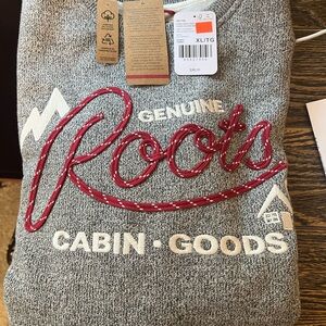 Roots Genuine Gray and Red Crewneck Sweatshirt never worn